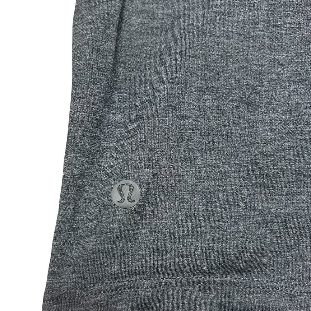 Lululemon Athletics Crop Top Front Pocket Charcoal Gray Activewear Size L - Picture 3 of 5